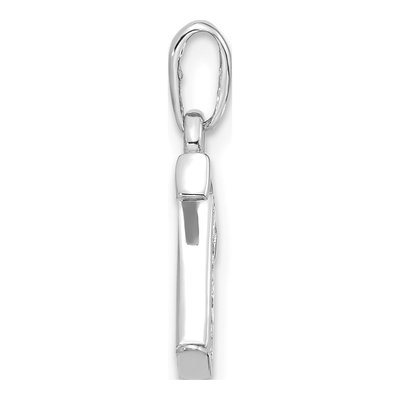 14K White Gold Diamond Letter T Pendant – view 3