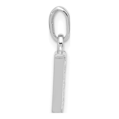 14K White Gold Diamond Letter V Pendant – view 3