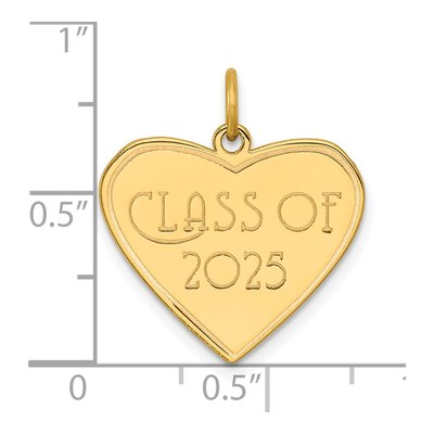 14K Yellow Gold Class of Heart Charm – view 5