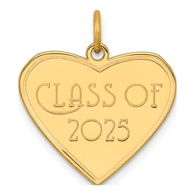 14K Yellow Gold Class of Heart Charm