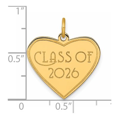 14K Yellow Gold Class of Heart Pendant – view 5