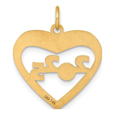 14K Yellow Gold Class of Heart Charm – view 4