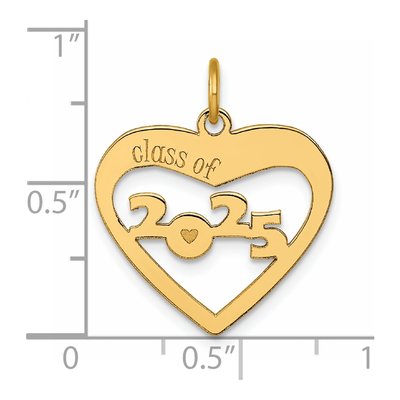 14K Yellow Gold Class of Heart Charm – view 5