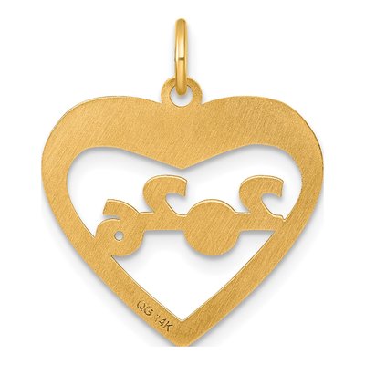 14K Yellow Gold Class of Heart Charm – view 4