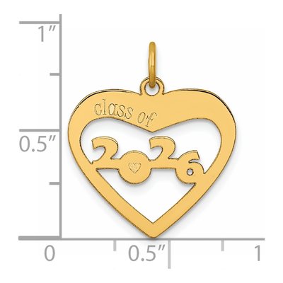 14K Yellow Gold Class of Heart Charm – view 5