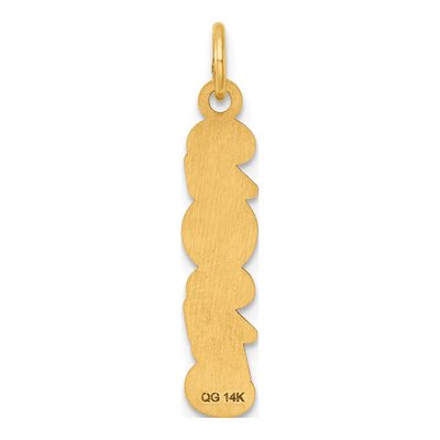 14K Yellow Gold Vertical ' Pendant – view 4