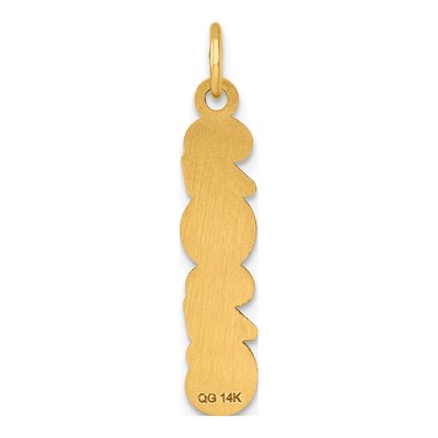 14K Yellow Gold Vertical Pendant – view 4