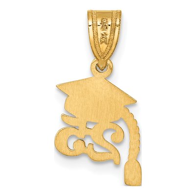 14K Yellow Gold Graduation Cap ' Tassel Charm – view 4