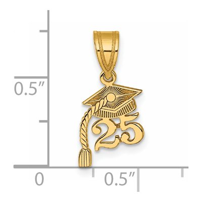 14K Yellow Gold Graduation Cap ' Tassel Charm – view 5