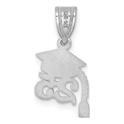 14K White Gold Graduation Cap ' Pendant – view 4