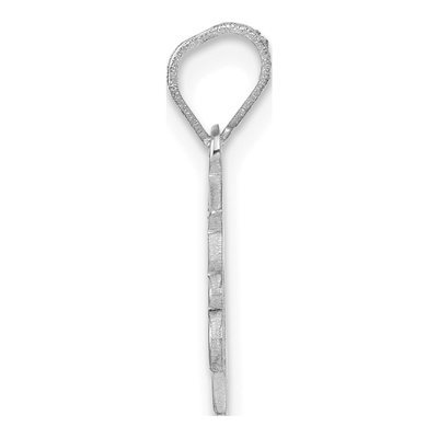 14K White Gold Graduation Cap Charm – view 3