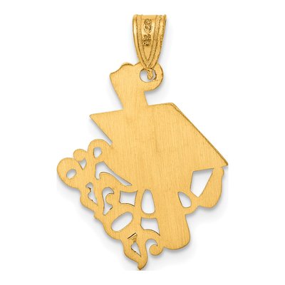 14K Yellow Gold Grad Cap Diploma Charm – view 4