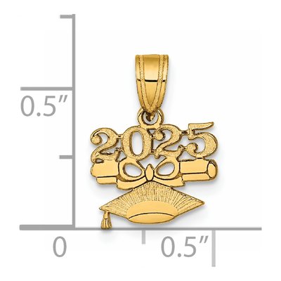 14K Yellow Gold Graduation Cap Diploma Charm – view 5