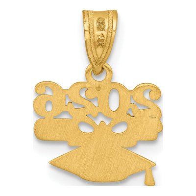 14K Yellow Gold Grad Cap Diploma Charm – view 4