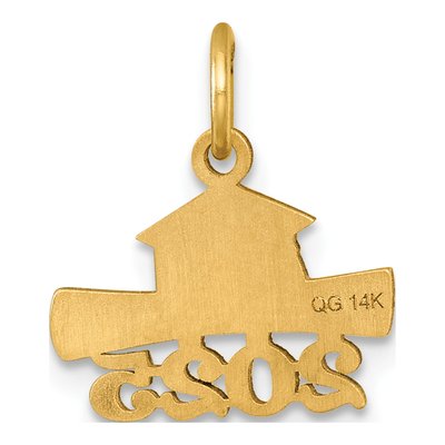 14K Yellow Gold Grad Cap Diploma Charm – view 4