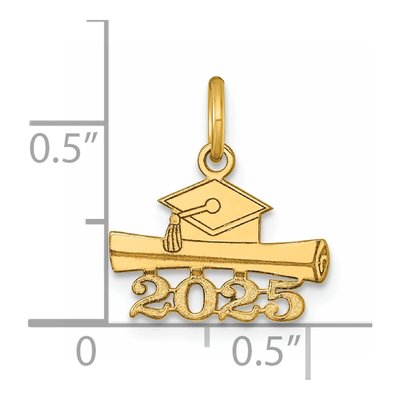14K Yellow Gold Grad Cap Diploma Charm – view 5