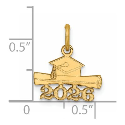 14K Yellow Gold Graduation Pendant – view 5