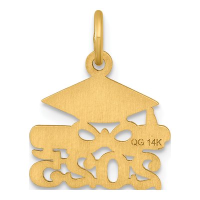 14K Yellow Gold Graduation Cap Diploma Charm – view 4