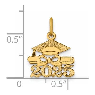 14K Yellow Gold Graduation Cap Diploma Charm – view 5