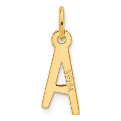 14K Yellow Gold Letter A Charm – view 4