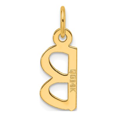 14K Yellow Gold Letter B Charm – view 3