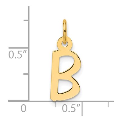 14K Yellow Gold Letter B Charm – view 4