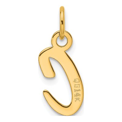 14K Yellow Gold Letter C Charm – view 4
