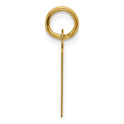 14K Yellow Gold Block Letter D Charm – view 3