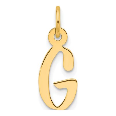 14K Yellow Gold Letter G Pendant
