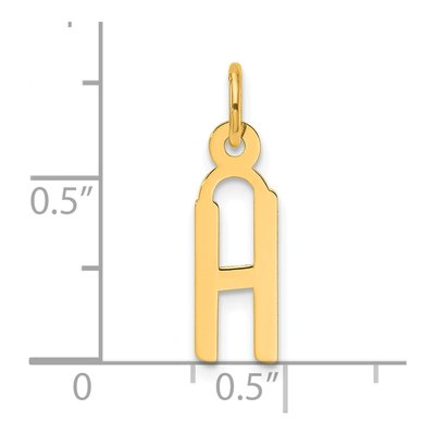 14K Yellow Gold Letter H Charm – view 4