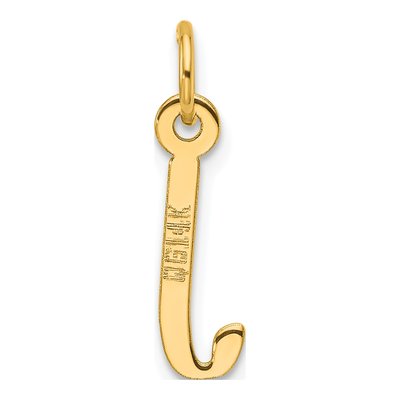 14K Yellow Gold Letter J Charm – view 4