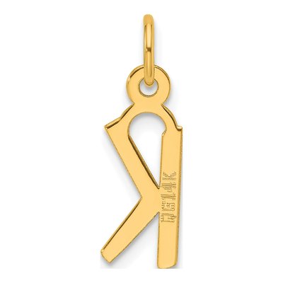 14K Yellow Gold Letter K Charm – view 4