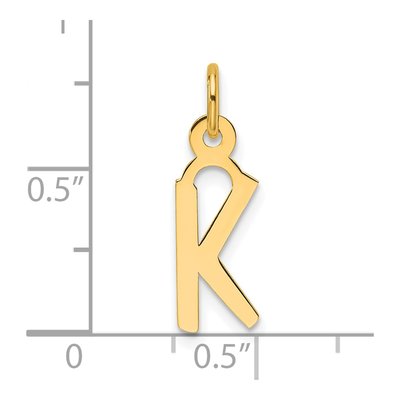 14K Yellow Gold Letter K Charm – view 5