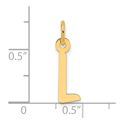 14K Yellow Gold Letter L Pendant – view 4