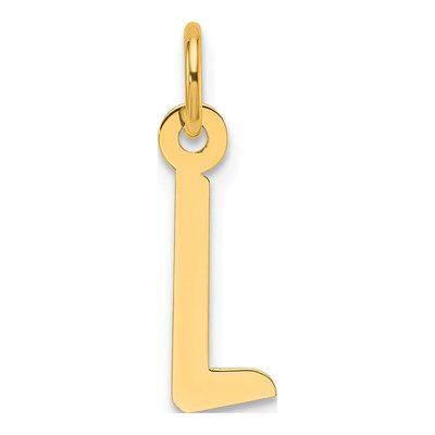14K Yellow Gold Letter L Pendant