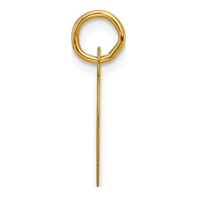 14K Yellow Gold Letter O Charm – view 2