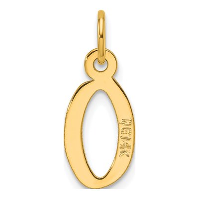 14K Yellow Gold Letter O Charm – view 3