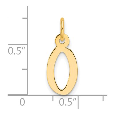 14K Yellow Gold Letter O Charm – view 4