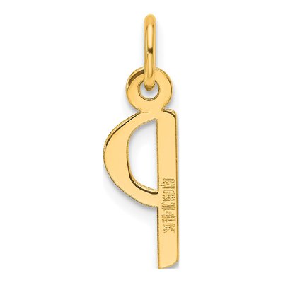 14K Yellow Gold Letter P Charm – view 3