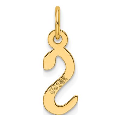 14K Yellow Gold Letter S Charm – view 4