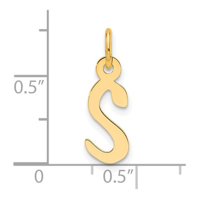 14K Yellow Gold Letter S Charm – view 5