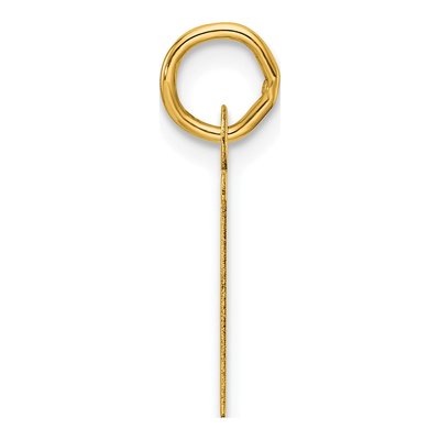 14K Yellow Gold Block Letter T Charm – view 2