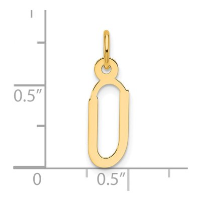 14K Yellow Gold Letter U Pendant – view 4