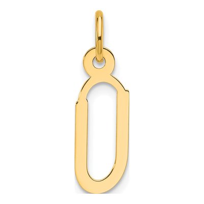 14K Yellow Gold Letter U Pendant