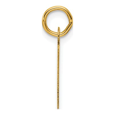 14K Yellow Gold Initial V Block Letter Charm – view 3