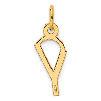 14K Yellow Gold Letter Y Pendant – view 3