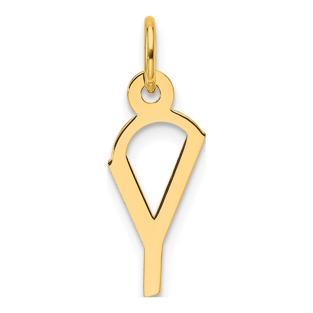 14K Yellow Gold Letter Y Pendant