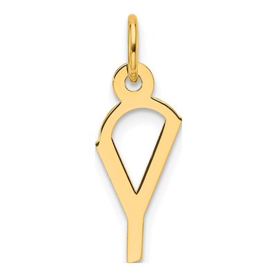 14K Yellow Gold Letter Y Pendant