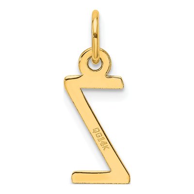 14K Yellow Gold Letter Z Charm – view 3