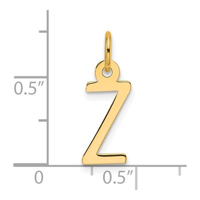 14K Yellow Gold Letter Z Charm – view 4